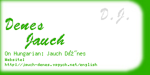 denes jauch business card